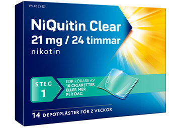 Niquitin Clear plåster / 21 mg