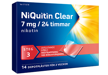 NiQuitin Clear plåster / 7 mg